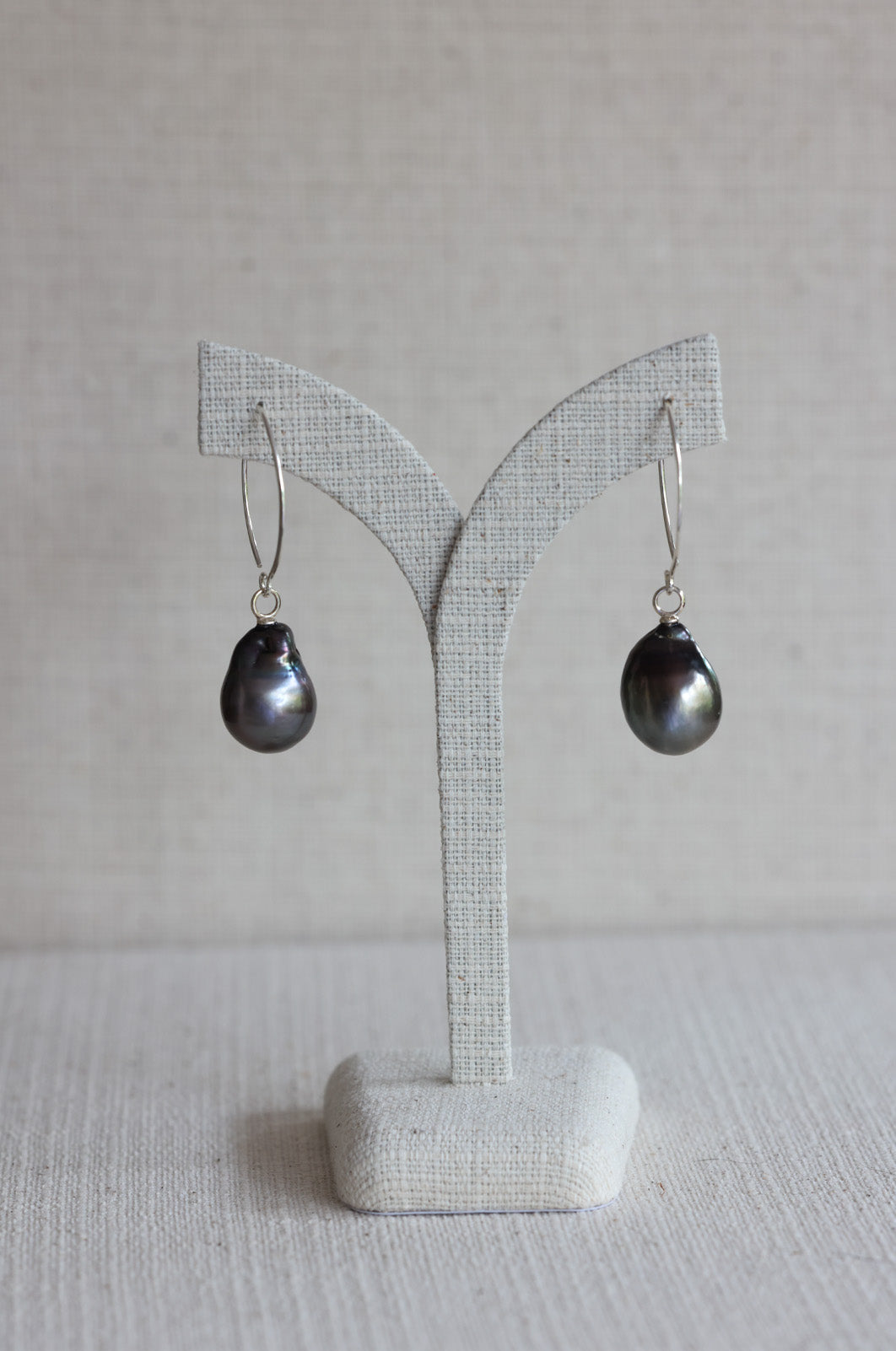 Rare Large Tahitian Baroque Pearl Drop Earrings (18mm)