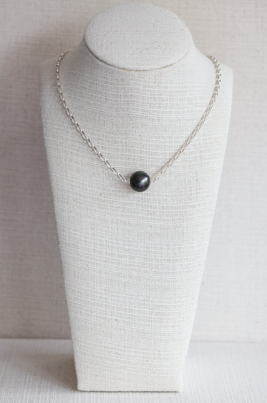 Large Tahitian Pearl Pendant On Italian Chain (15mm) (Copy)