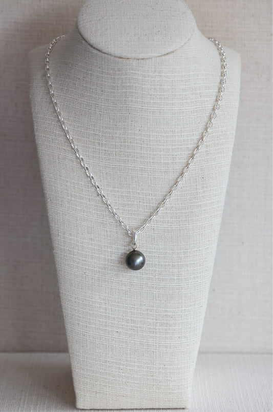 Tahitian Pearl Pendant On Italian Chain (12.6mm) (Copy)