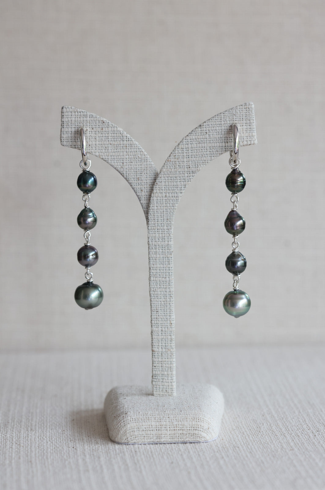 Tahitian Pearl Multi Drop Earrings (8mm - 10mm)