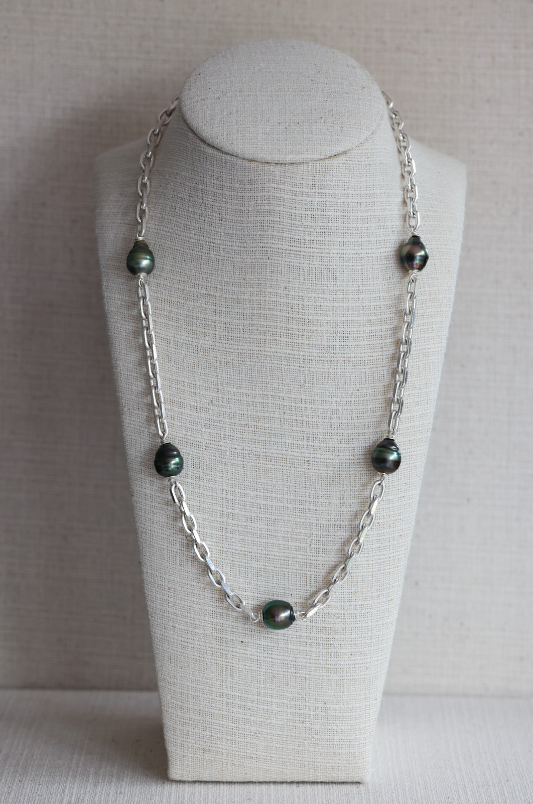 Tahitian Pearl Italian Chain Necklace (12mm to 13mm)